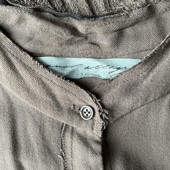 Raquel Allegra | backless shredded long button down - Picture 12 of 12